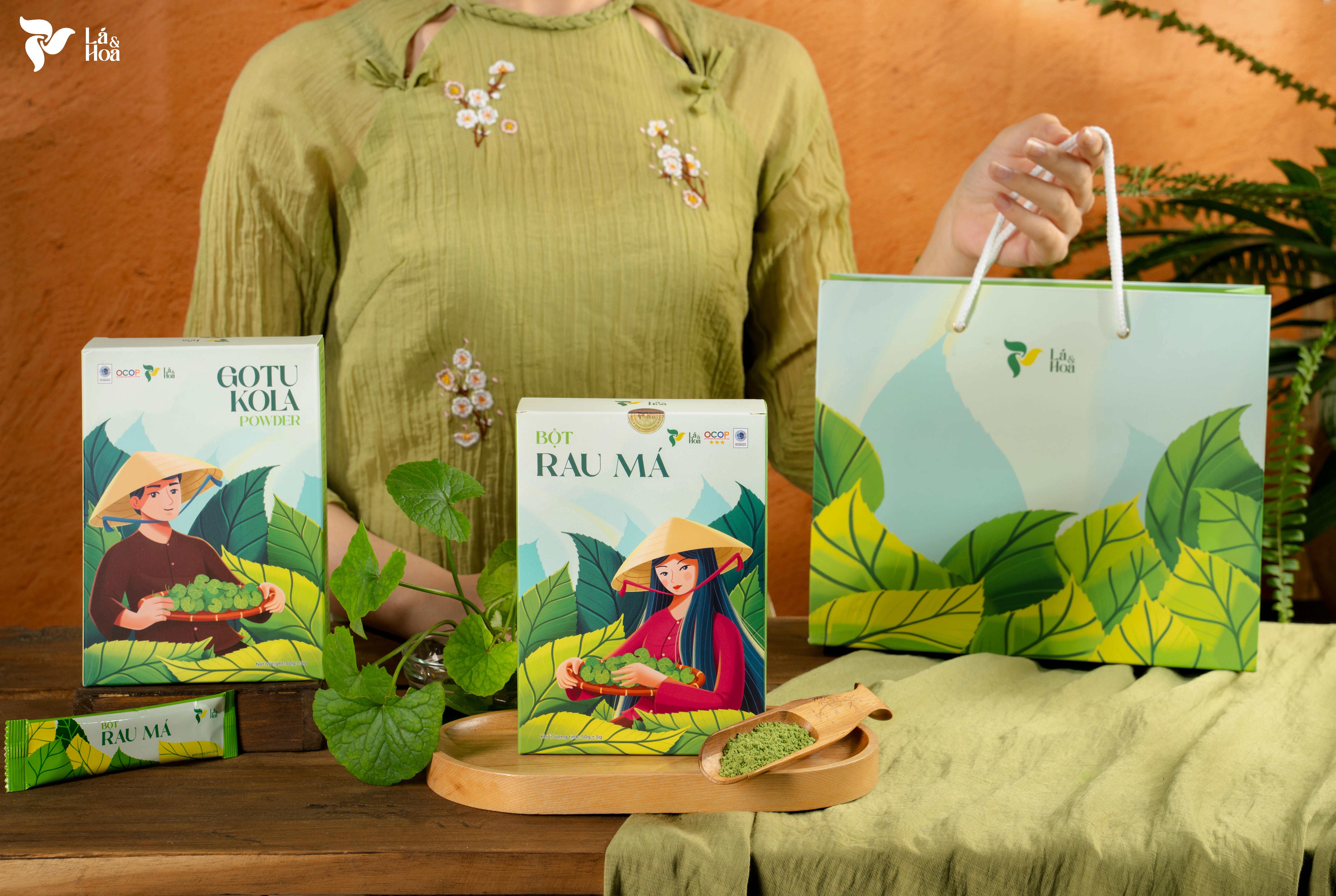 Bột Rau Má Lá và Hoa